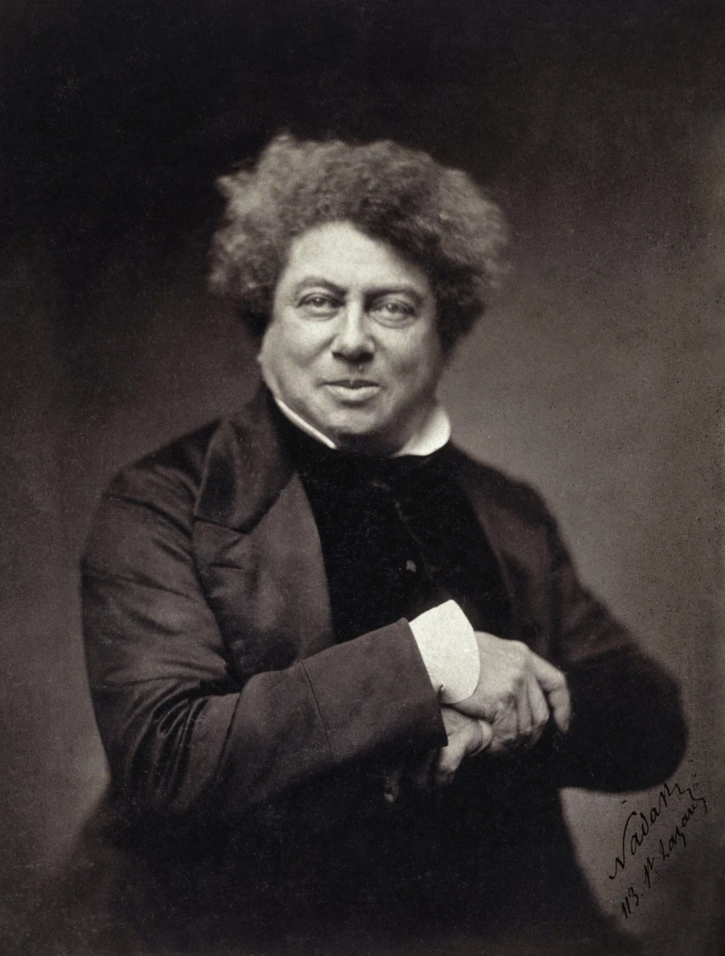 Alexandre Dumas, photographed by Nadar in 1855