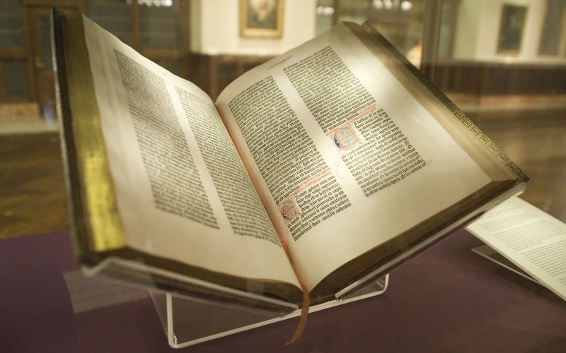 A page from the Gutenberg Bible